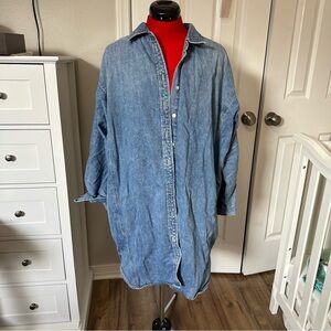Universal Thread Blue Denim Shirt Dress